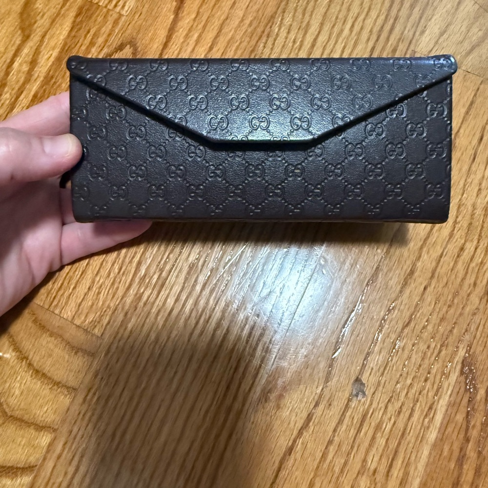 Gucci Brown Eyeglasses tri-fold hard case